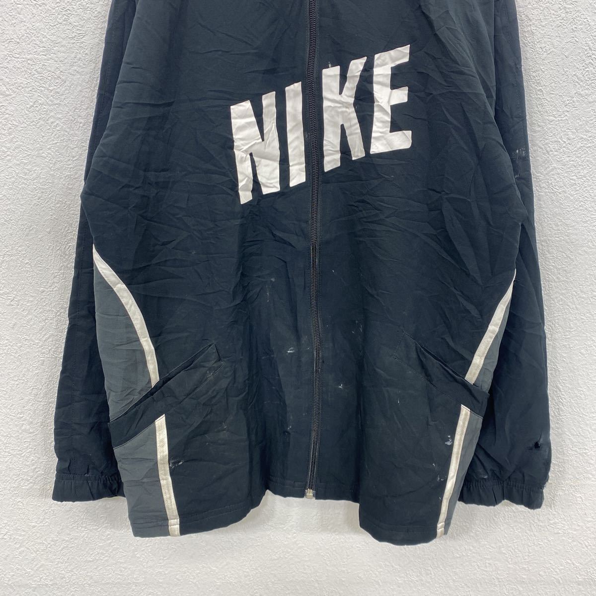 NIKE ジップアップジャケット キッズ XL ブラック ナイキ ロゴ プリント ワンポイントスポーツ 古着卸 アメリカ仕入 t2202-3662_画像3