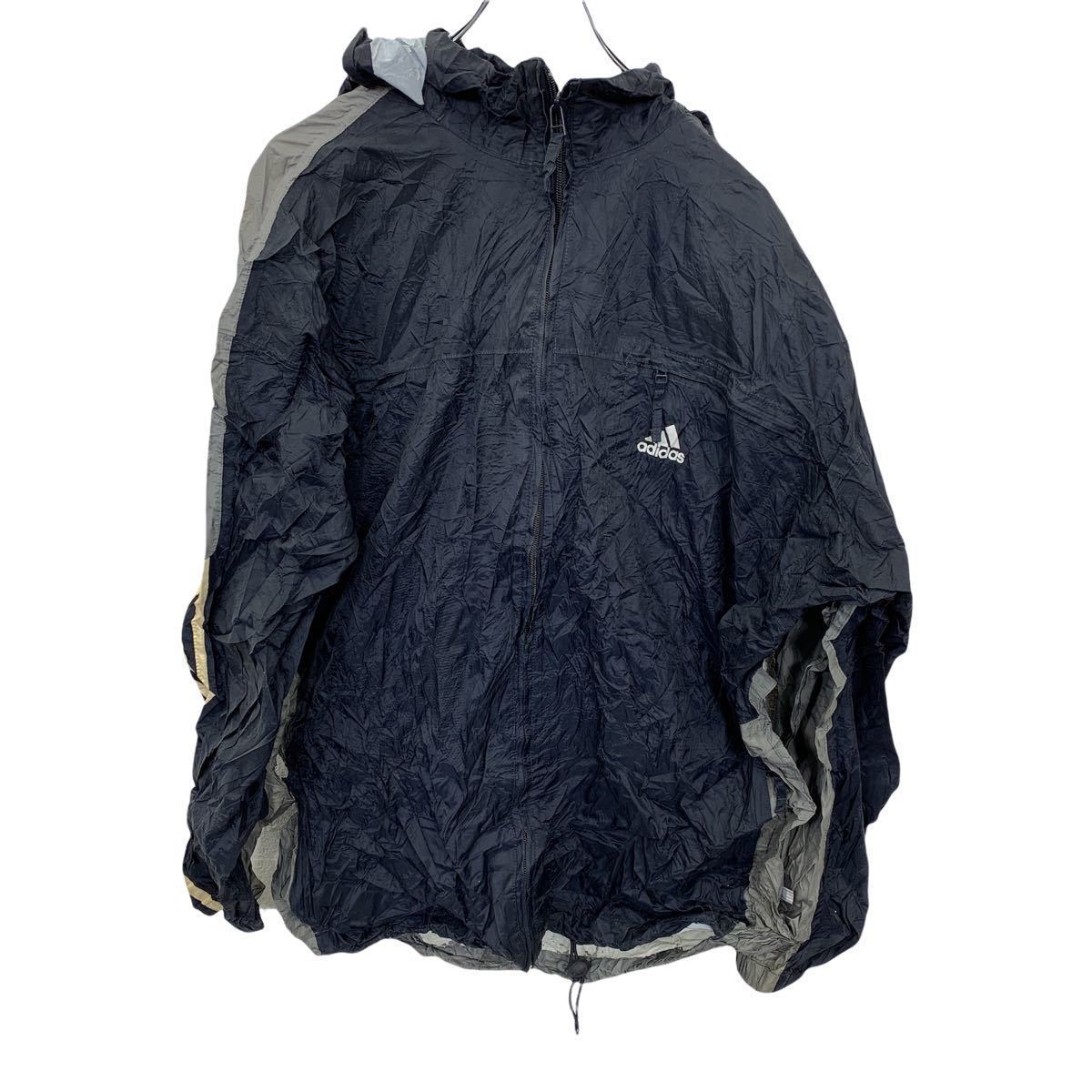 adidas mountain parka * jacket L size degree Adidas nylon black old clothes . America buying up t2202-3717