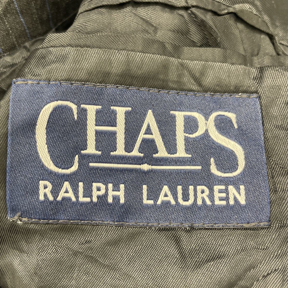 CHAPS Ralph Lauren テーラードジャケット サイズ40R チャップス センターベント ストライプ 古着卸 アメリカ仕入 t2109-5099_画像8