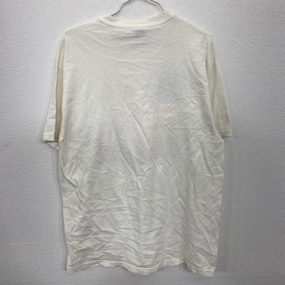 Hanes プリントTシャツ Lサイズ ヘインズ アメリカ 国旗 フラッグ ホワイト 古着卸 アメリカ仕入 t2206-4054の画像7