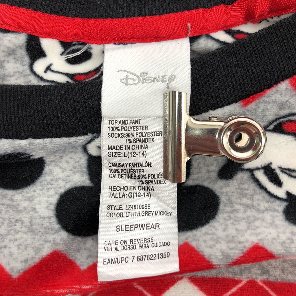 Disney 長袖Tシャツ キッズ L 12-14 ディズニー フリース パジャマ キャラクター ミッキーマウス 古着卸 アメリカ仕入 t2108-3965_画像8