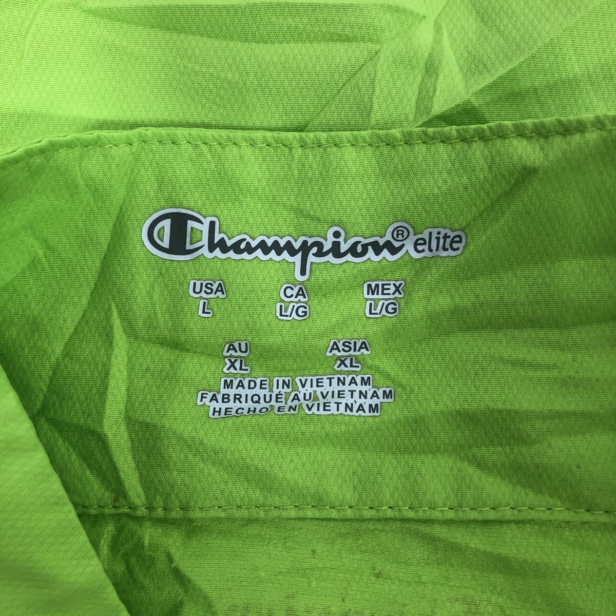 Champion ナイロンジャケット レディース XL ネオングリーン チャンピオン スポーツ 古着卸 アメリカ仕入 t2109-4147_画像8