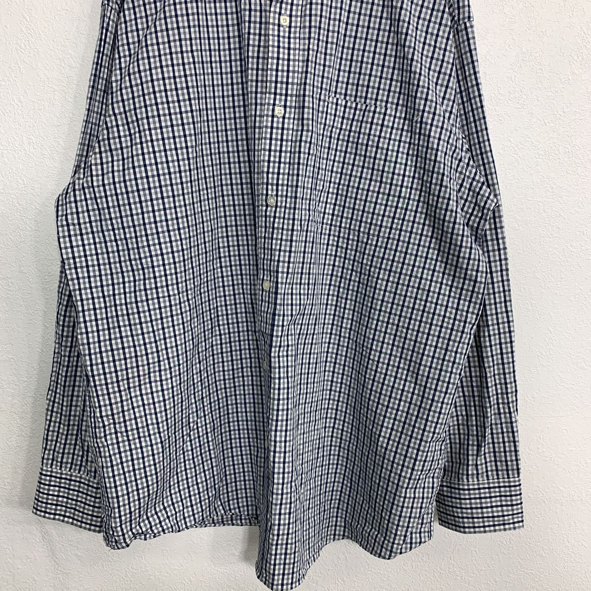 TOMMY HILFIGER 長袖チェックシャツ XLサイズ トミーヒルフィガー ビックサイズ ネイビー 古着卸 アメリカ仕入 t2109-4650_画像3