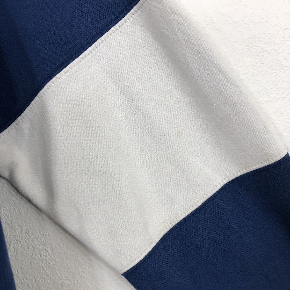 Fan CLOTH スウェットトレーナー S ブルー ホワイト ロゴ プリント 古着卸 アメリカ仕入 t2108-3057_画像9