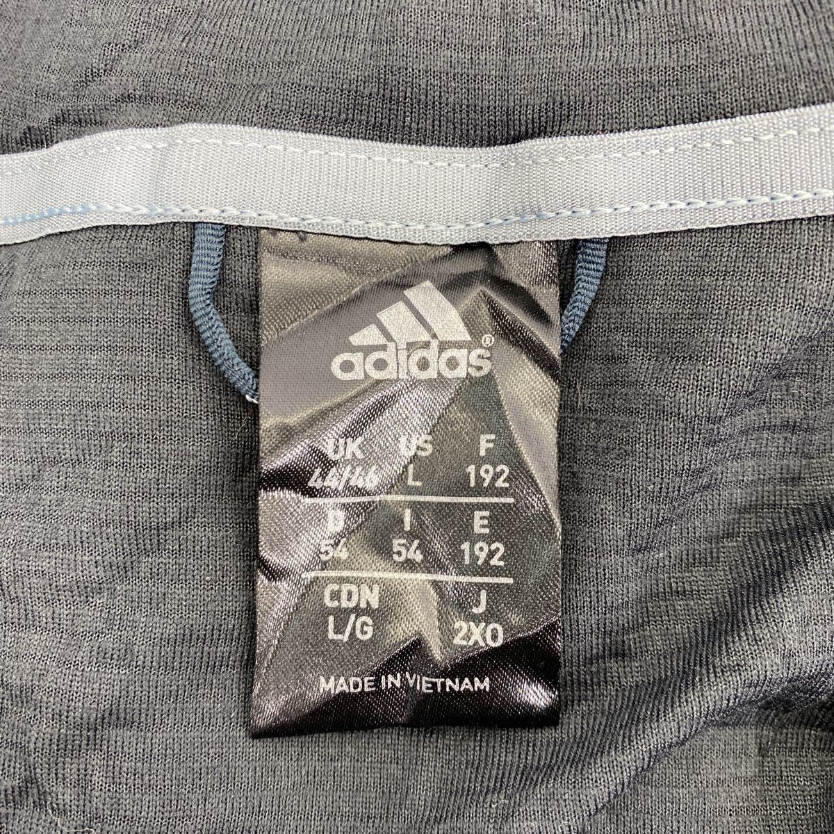 adidas спорт одежда L черный Adidas Zip выше нижнее бельё Logo f-ti- б/у одежда . America скупка t2201-4123