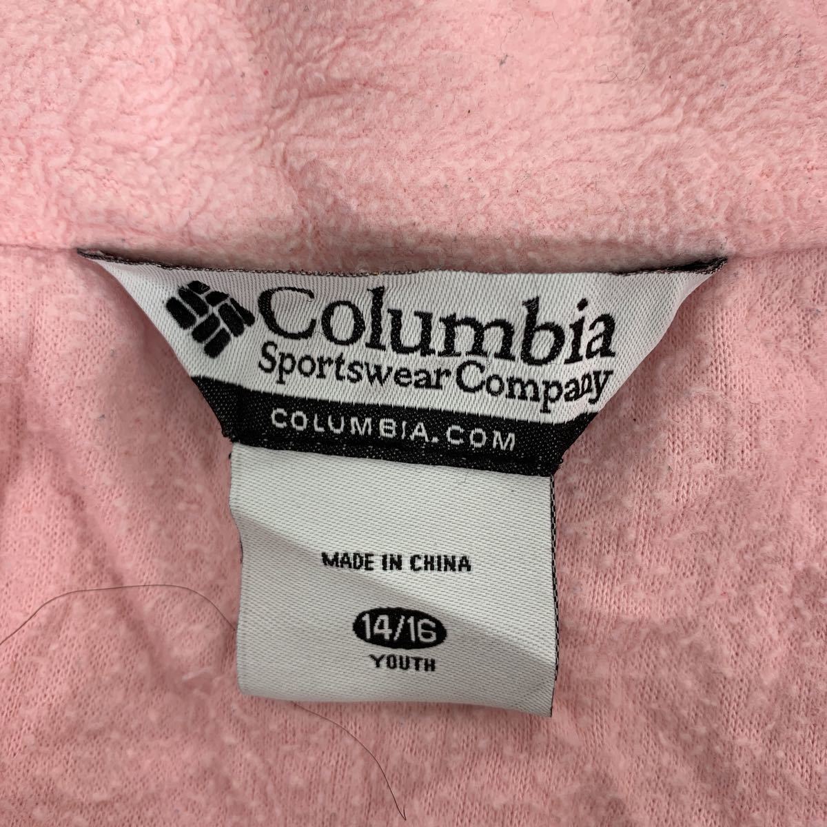 Columbia フリースジャケット ユースサイズ 14/16 ピンク コロンビア アウトドア 古着卸 アメリカ仕入 t2112-3289_画像9