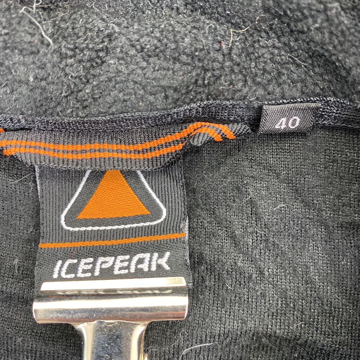 ICE PEAK フリースジャケット レディース M ブラック アイスピーク スポーツ スポーツウェア フルジップ 古着卸 アメリカ仕入 t2112-4239_画像9