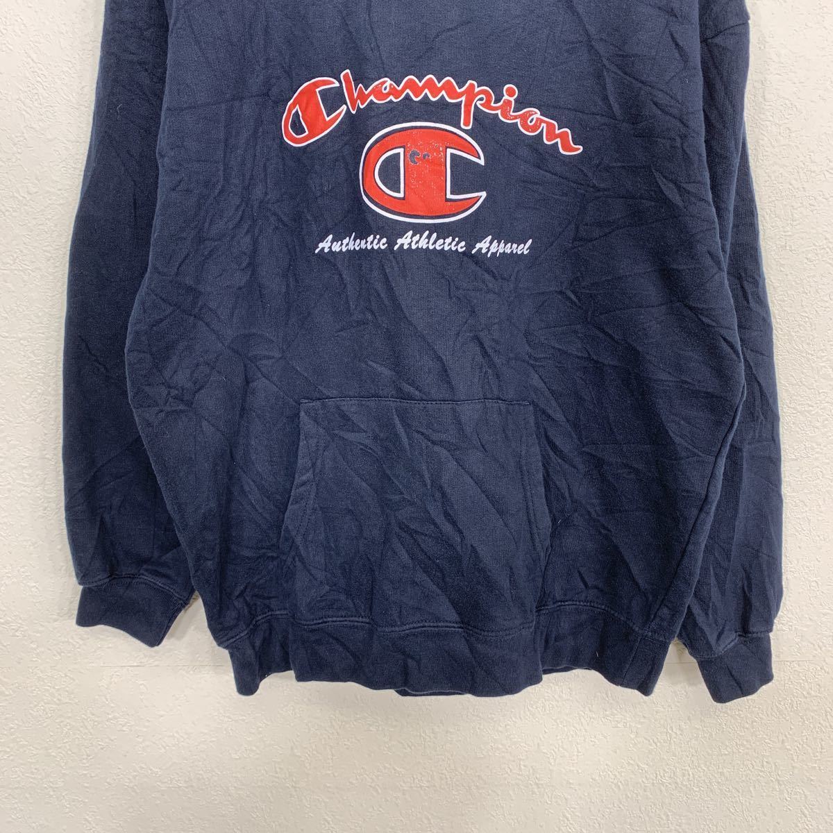 Champion スウェット パーカー キッズ XL 16/18 ネイビー チャンピオン スポーツ 古着卸 アメリカ仕入 t2111-5059_画像3