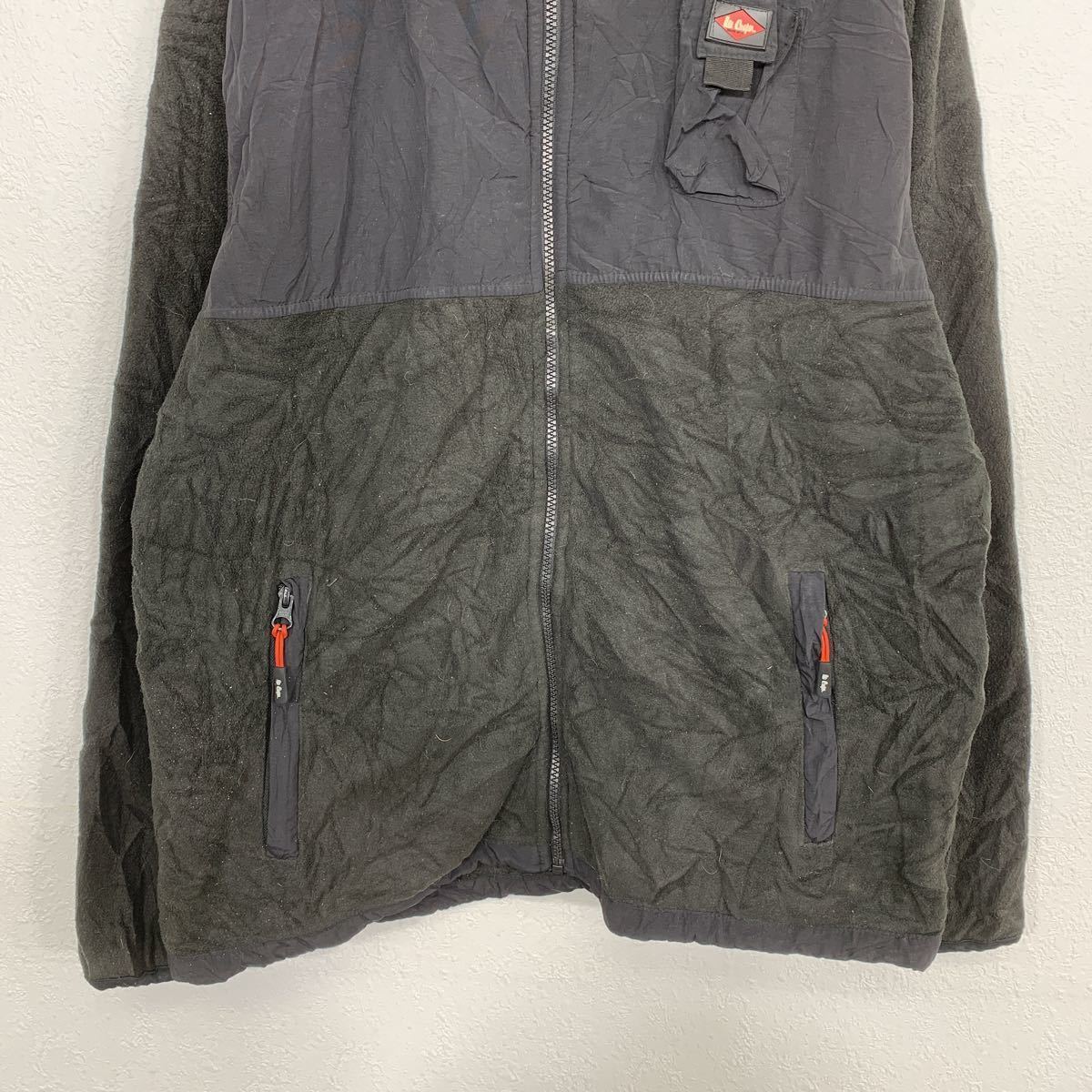 lee cooper フリースジャケット L ブラック リークーパー ナイロン フリース 古着卸 アメリカ仕入 t2111-4771_画像3