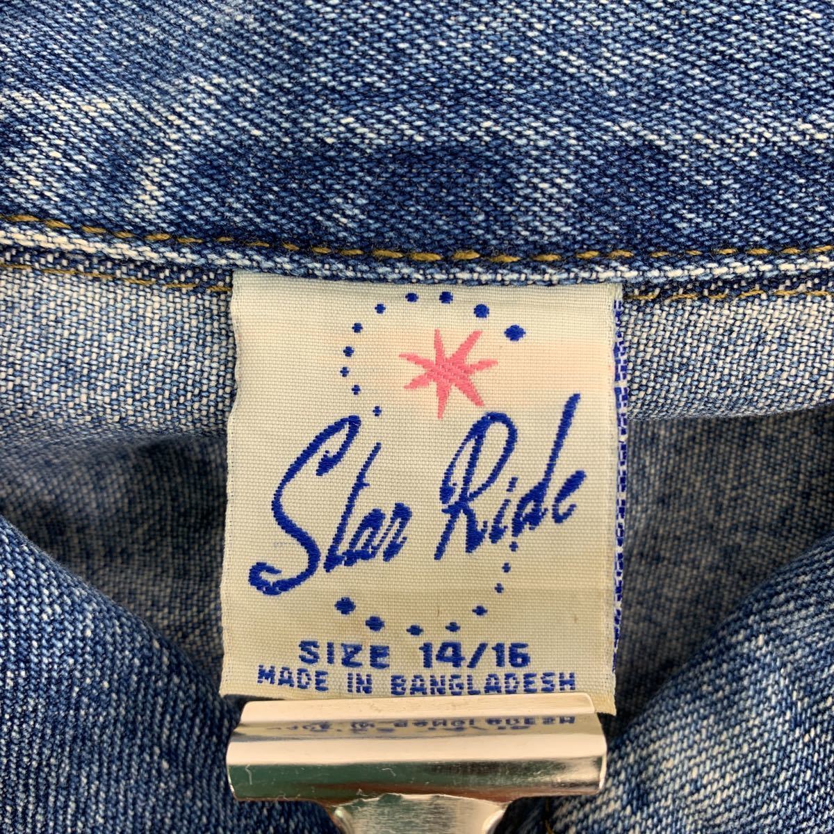 Star Ride デニムジャケット レディース XS～S ブルー 花柄 刺繍 Gジャン 古着卸 アメリカ仕入 t2111-4360_画像8