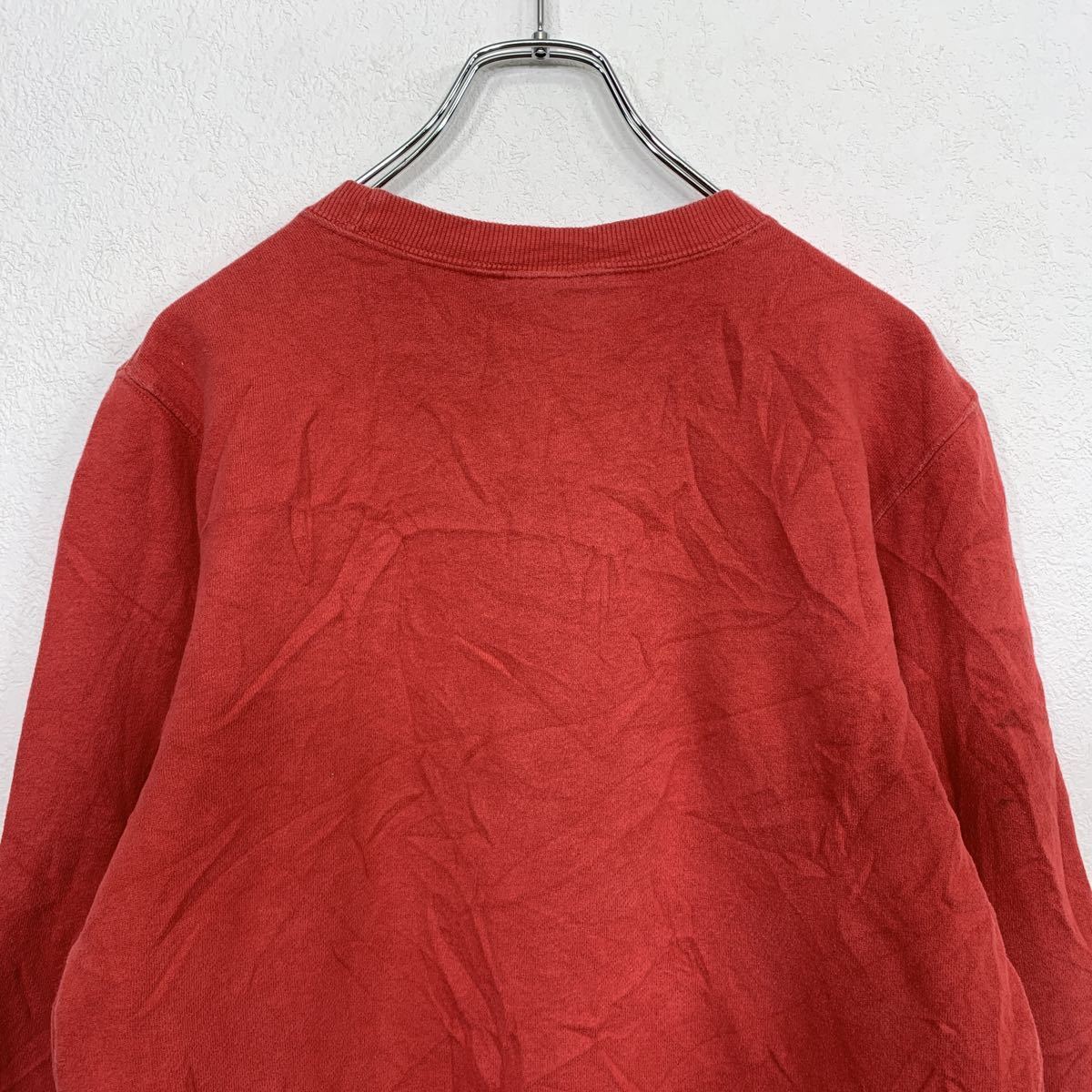 Disney sweat sweatshirt lady's XS scarlet Disney minnie Cara retro old clothes . America buying up t2111-4788
