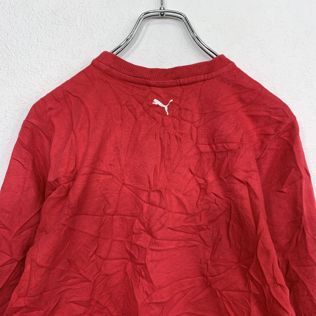 PUMA sweat sweatshirt Kids L 152cm red Puma Logo sport old clothes . America buying up t2110-3644