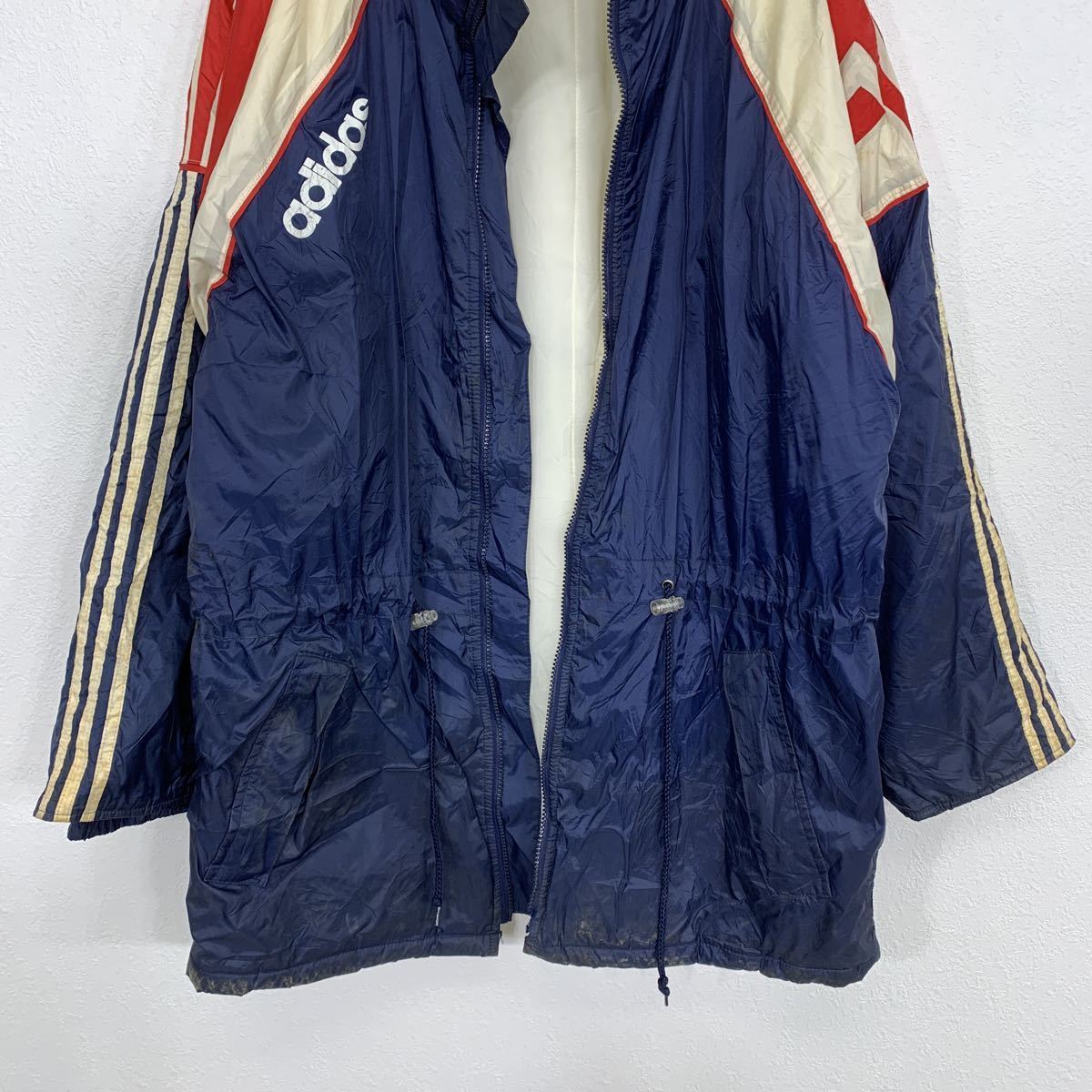 adidas ナイロンジャケット L ネイビー レッド 80s アディダス オリジナルス 古着卸 アメリカ仕入 t2110-4905_画像3