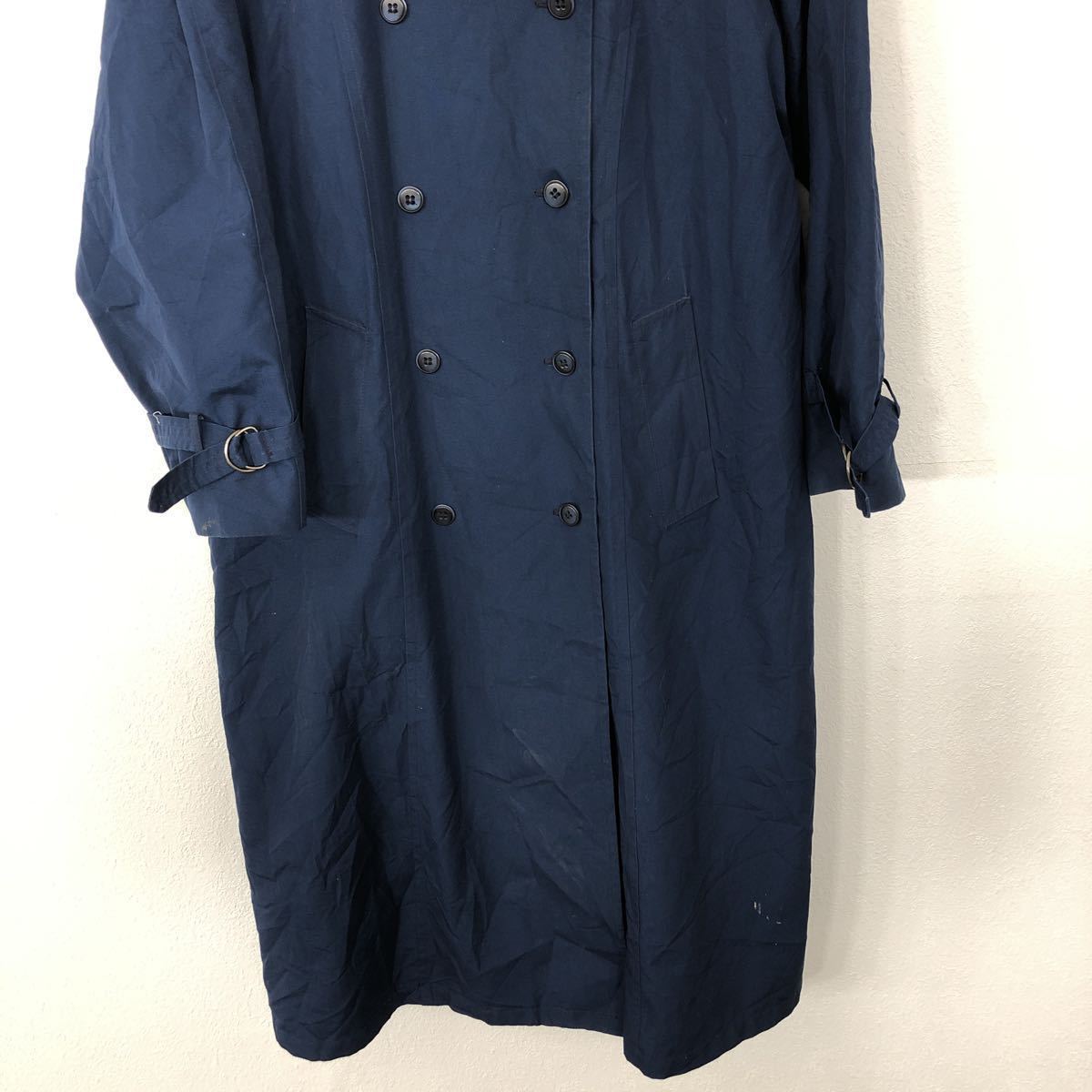 LONDON FOG ロングコート レディース 2XLサイズ ステンカラーコート ビッグサイズ ネイビー 古着卸 アメリカ仕入 t2110-3597_画像3