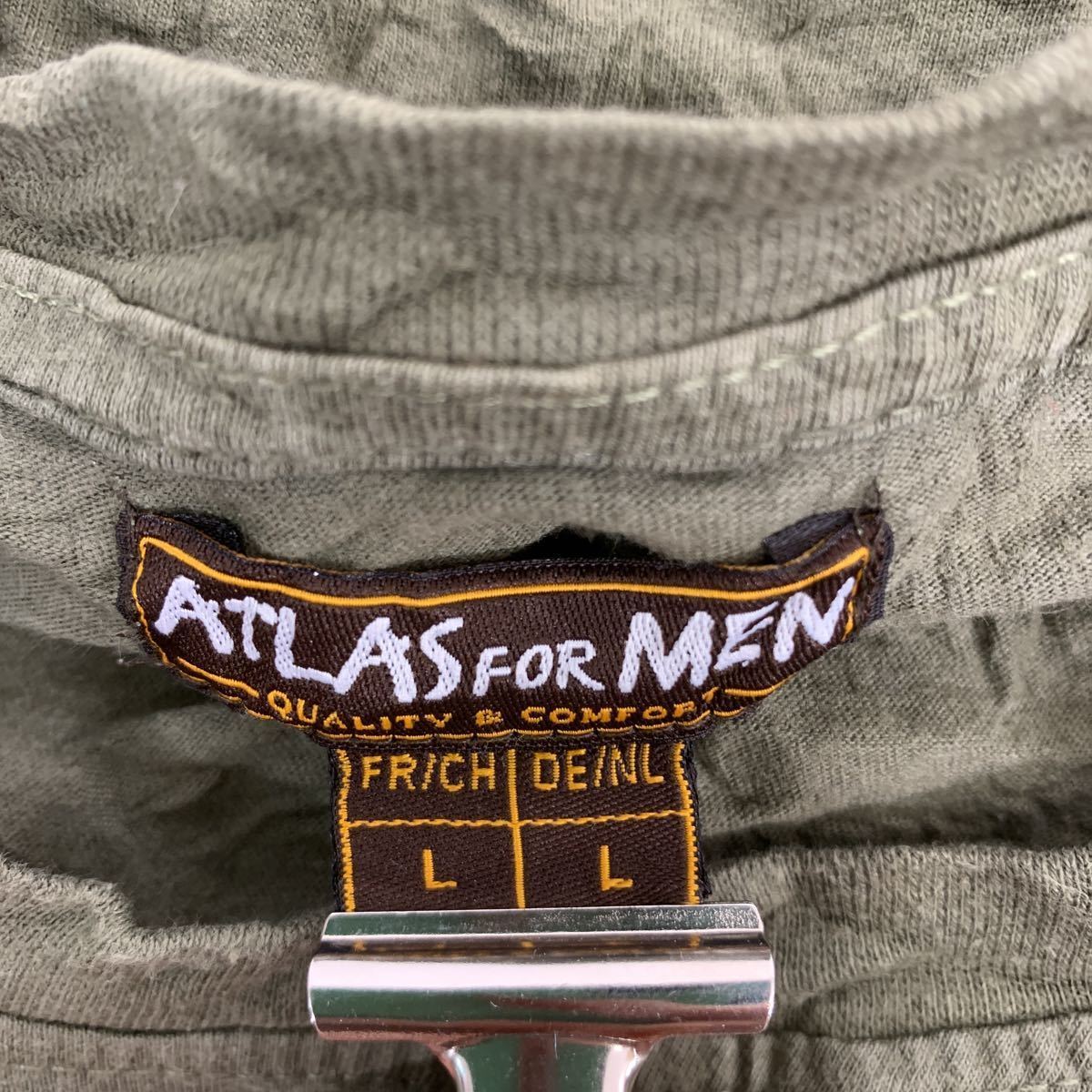 ATLAS for MEN ロングtシャツ L グリーン アニマルプリント 古着卸 アメリカ仕入 t2110-3869_画像7