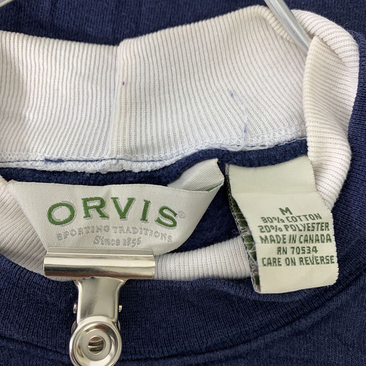 ORVIS スウェットトレーナー レディース Mサイズ スウェット ネイビー 刺繍ロゴ 古着卸 アメリカ仕入 t2110-4512_画像8