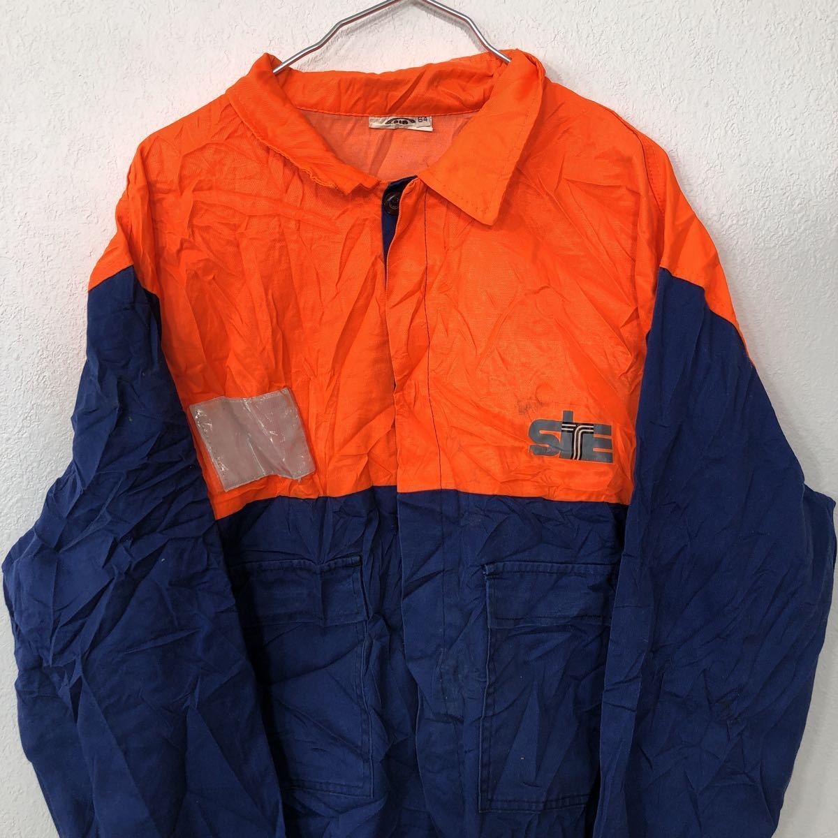 SIR ユーロワーク ワークジャケット XLサイズ程度 ルーマニア製 オレンジ ネイビー ビッグサイズ ワーク 古着卸 アメリカ仕入 t2110-3972_画像2