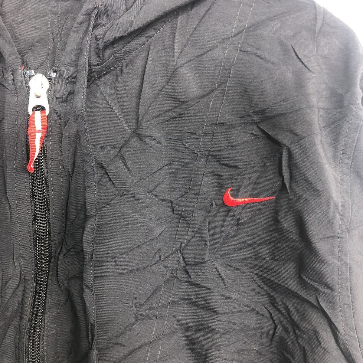 NIKE Zip up Parker Kids M black Nike sport Logo f-ti simple old clothes . America buying up t2110-4003