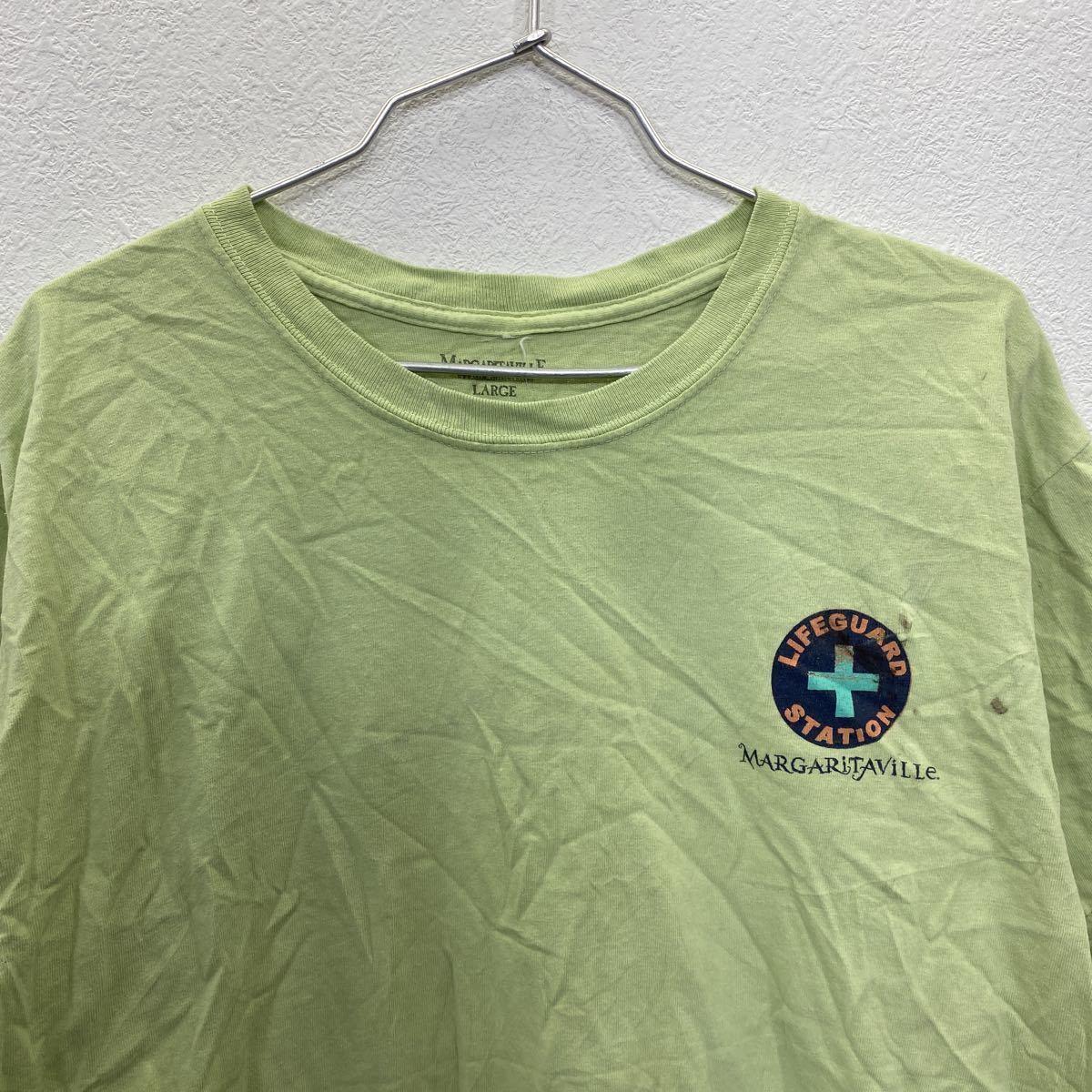 MARGARitAViLLe プリントTシャツ Lサイズ LIFEGUARD STATION ライフガード グリーン 古着卸 アメリカ仕入 t2207-3144_画像2