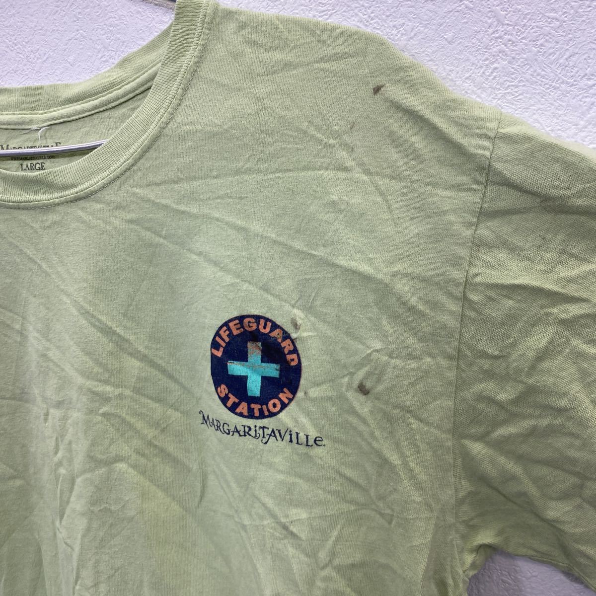 MARGARitAViLLe プリントTシャツ Lサイズ LIFEGUARD STATION ライフガード グリーン 古着卸 アメリカ仕入 t2207-3144_画像4