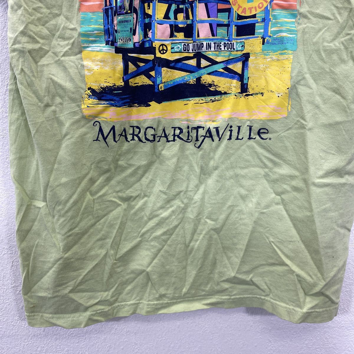 MARGARitAViLLe プリントTシャツ Lサイズ LIFEGUARD STATION ライフガード グリーン 古着卸 アメリカ仕入 t2207-3144_画像8