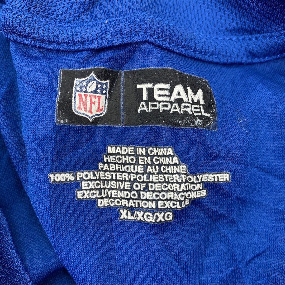 NFL プリントTシャツ XLサイズ エヌエフエル フットボール インディアナポリスコルツ スポーツ ブルー 古着卸 アメリカ仕入 t2206-3581_画像9