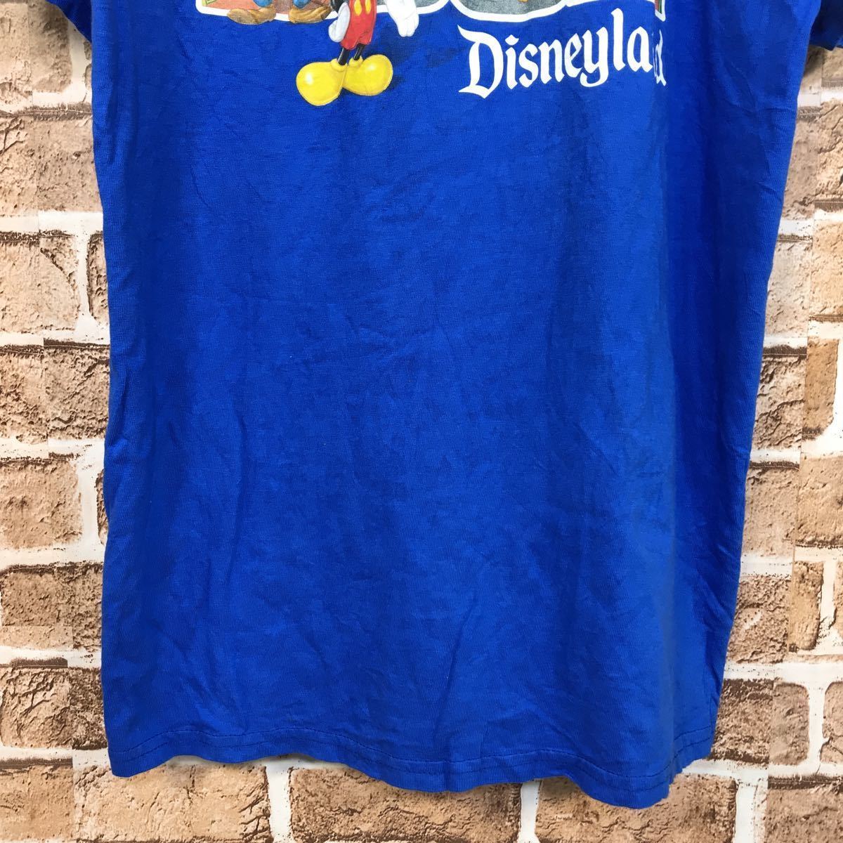 ディズニー プリント半袖Tシャツ Mサイズ Disney 2002 ブルー 古着卸 アメリカ仕入 t206-4313_画像3