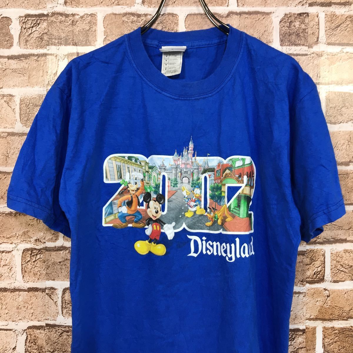 ディズニー プリント半袖Tシャツ Mサイズ Disney 2002 ブルー 古着卸 アメリカ仕入 t206-4313_画像2