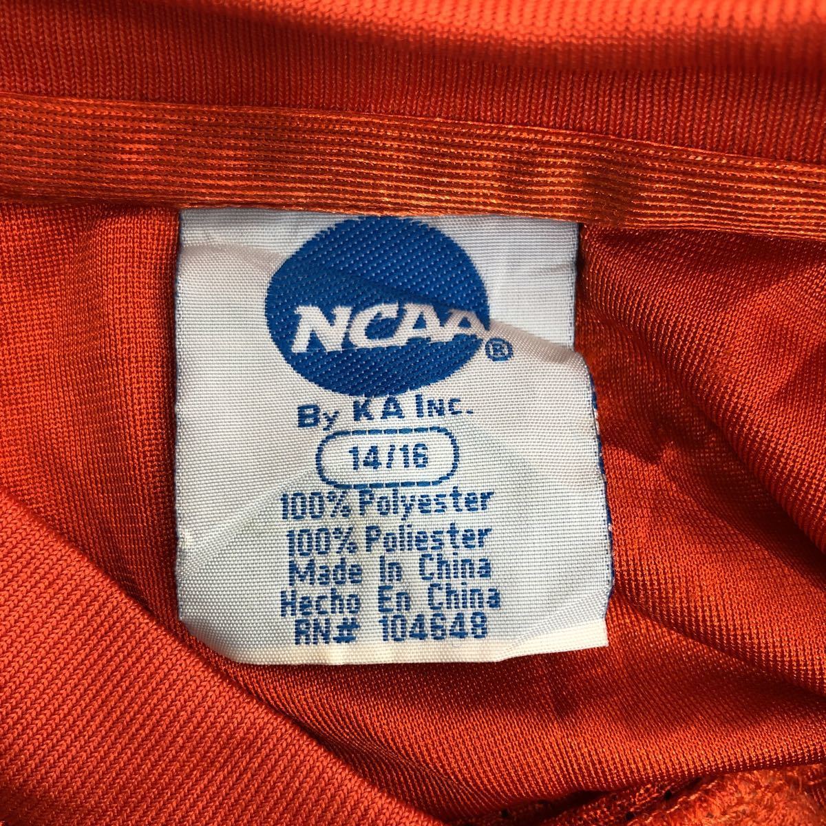 NCAA game shirt Kids XL size 150 centimeter orange old clothes . America buying up t2207-3378