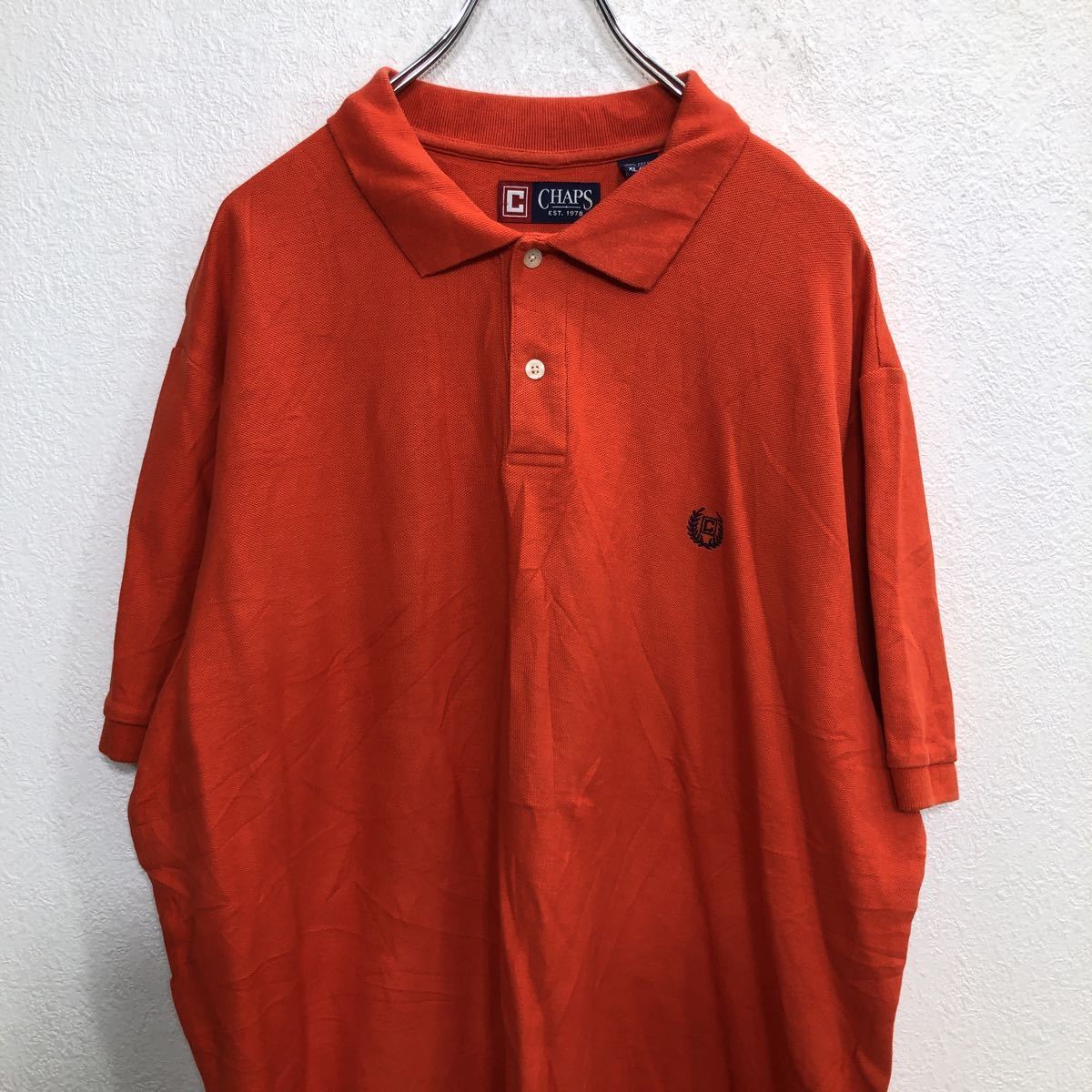 CHAPS 半袖 ポロシャツ XLサイズ チャップス オレンジ 古着卸 アメリカ仕入 t2207-3526_画像2