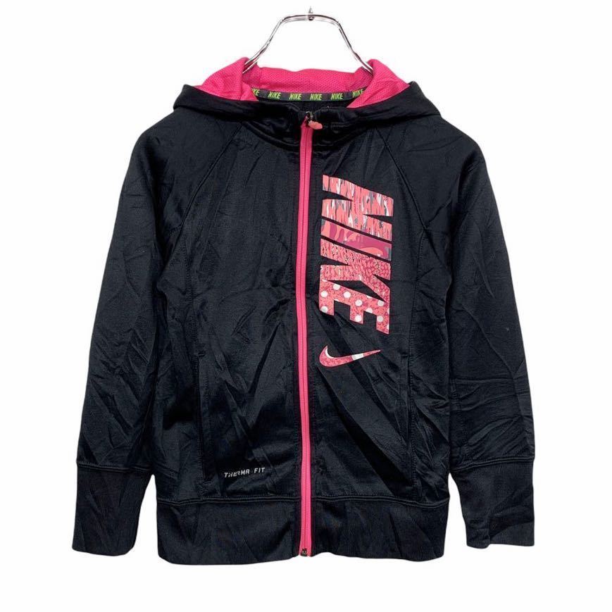 NIKE джерси жакет Kids S 128-137cm черный neon розовый Nike спорт б/у одежда . America скупка t2111-4779