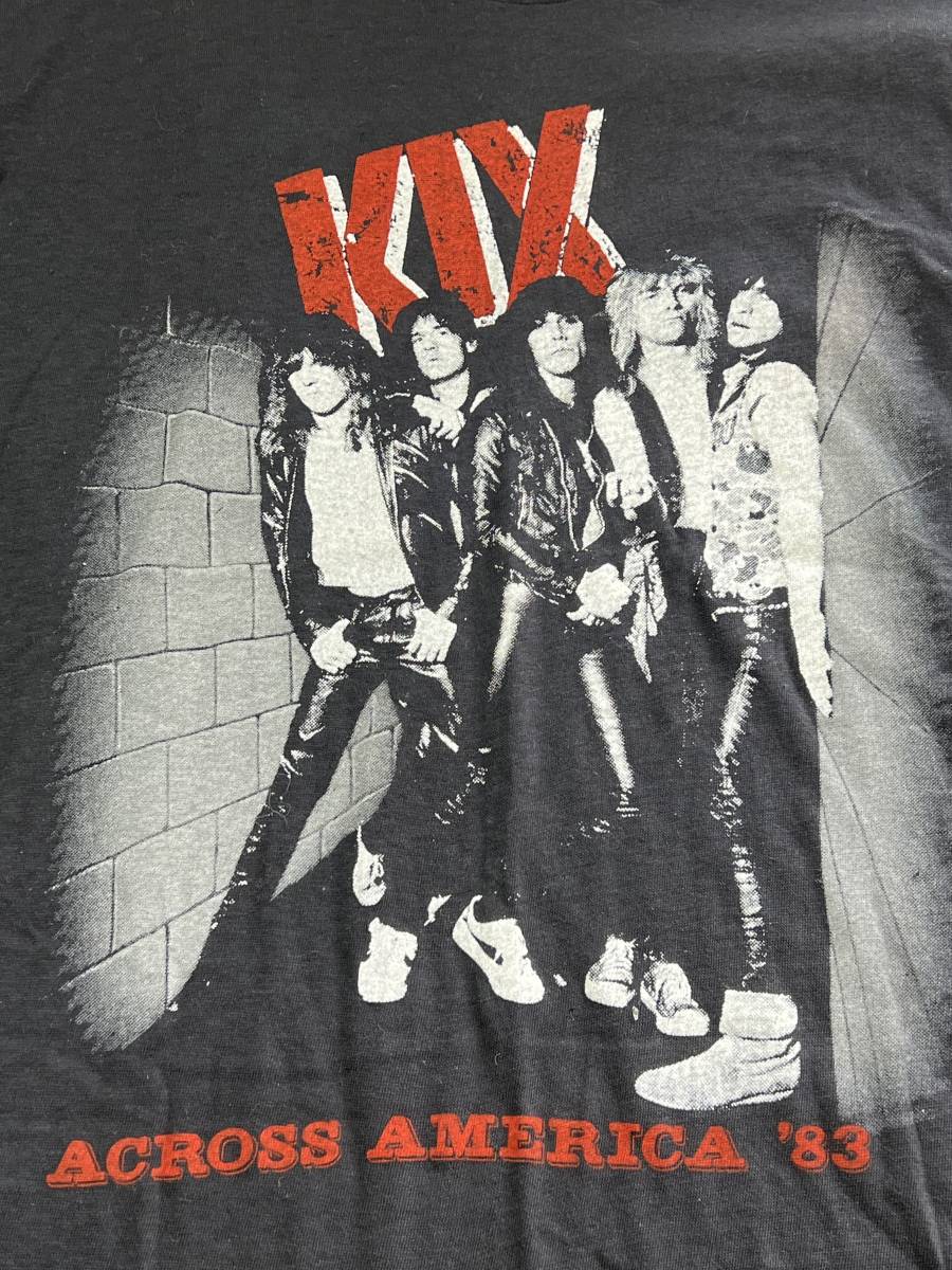 83年ツアー◇KIX ハードロックバンドTシャツ◇ビンテージ◇デッド