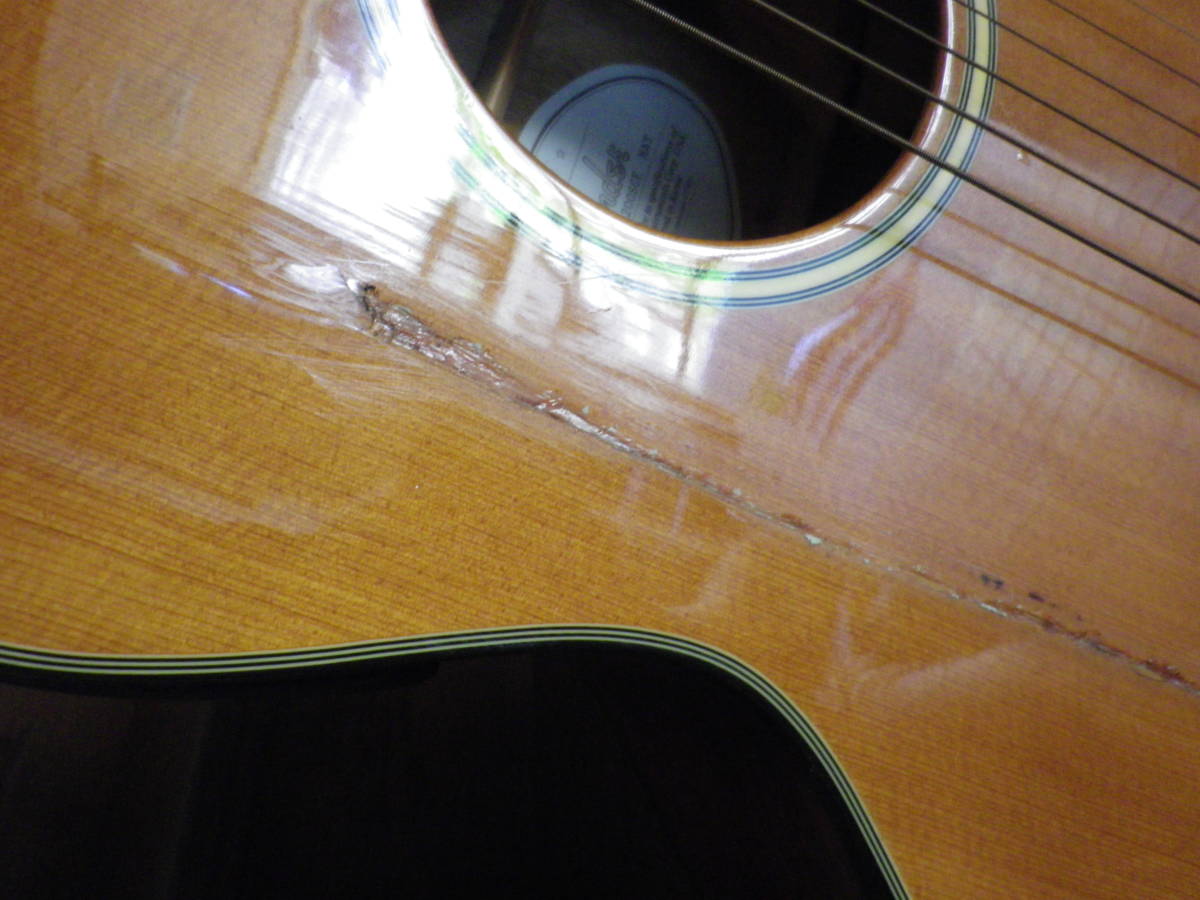 Fender フェンダーエレアコ GDC-200SCE NAT 中古 ジャンク扱い(ボディーに修理済みの傷あり)