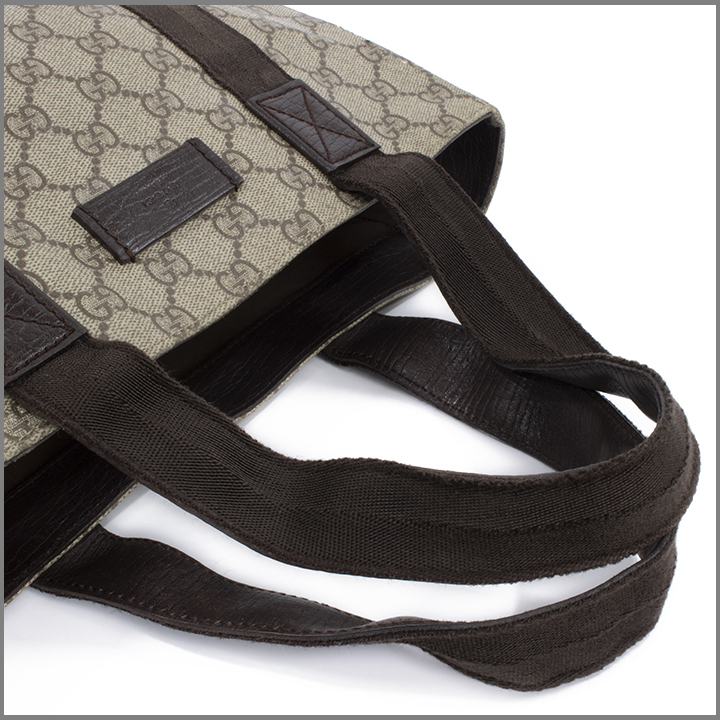 【真贋鑑定済・送料無料】GUCCI/グッチのハンドバッグ・ミニトートバッグ・正規品・GGスプリーム(GGプラス)・レディース・B5対応 8