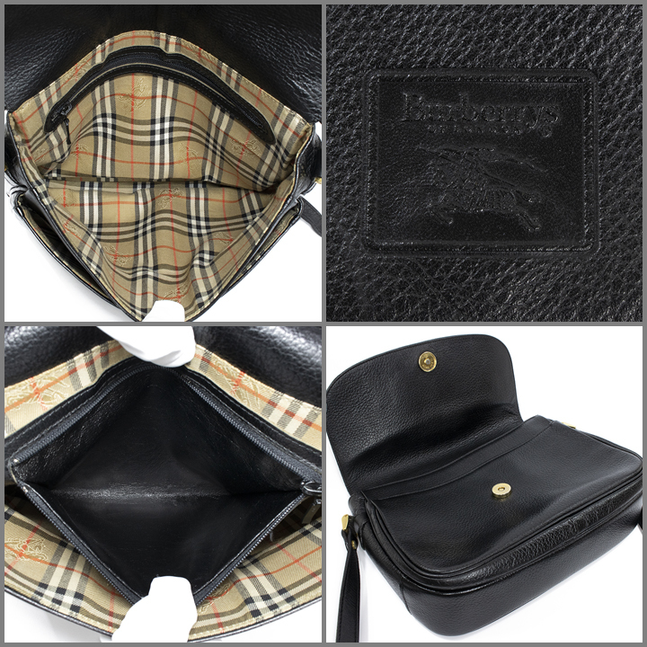 真贋鑑定済・送料無料】OLD BURBERRY/バーバリーのショルダーバッグ