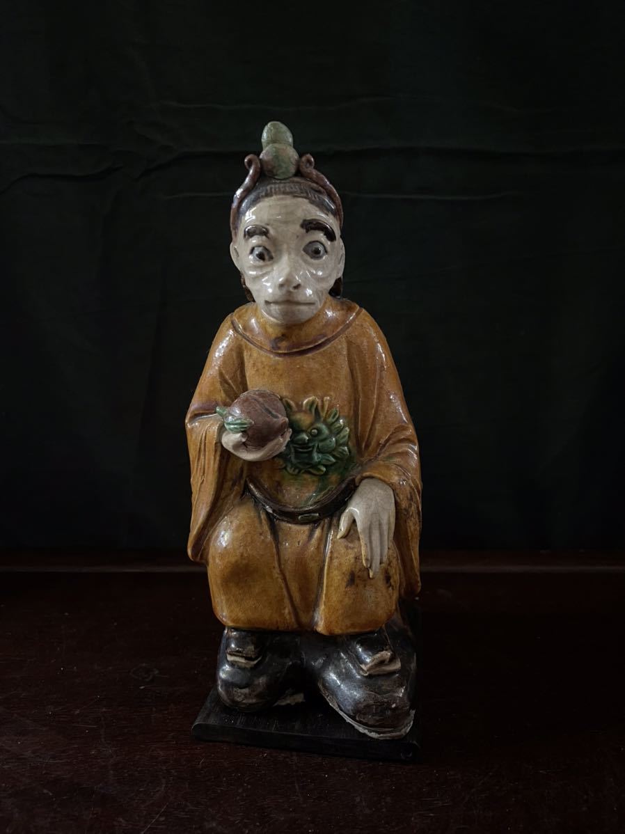 仏教美術 土人形 中国 古玩 唐三彩 中国美術 三彩釉 古物 唐物 染付 宋