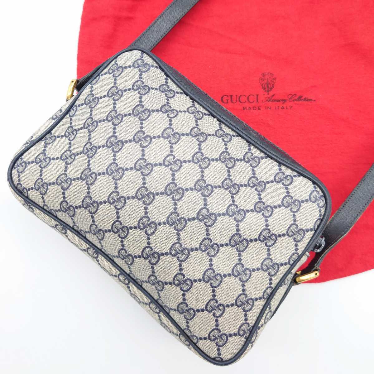 1円 【極美品】 GUCCI グッチ オールドグッチ シェリーライン ロゴ金具