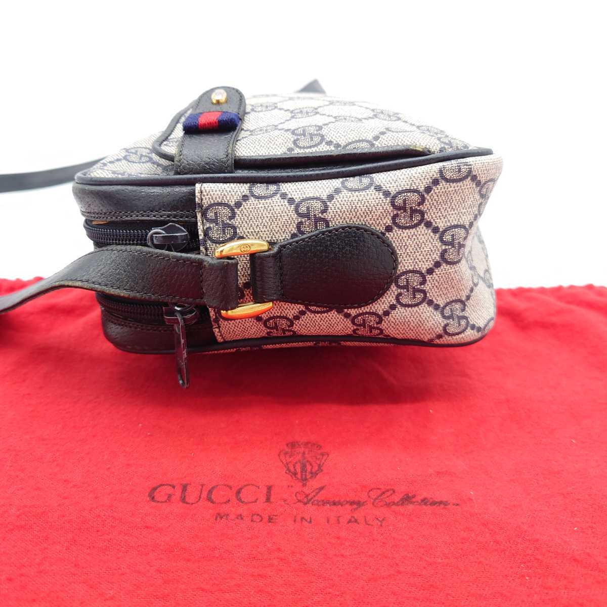 1円 【極美品】 GUCCI グッチ オールドグッチ シェリーライン ロゴ金具