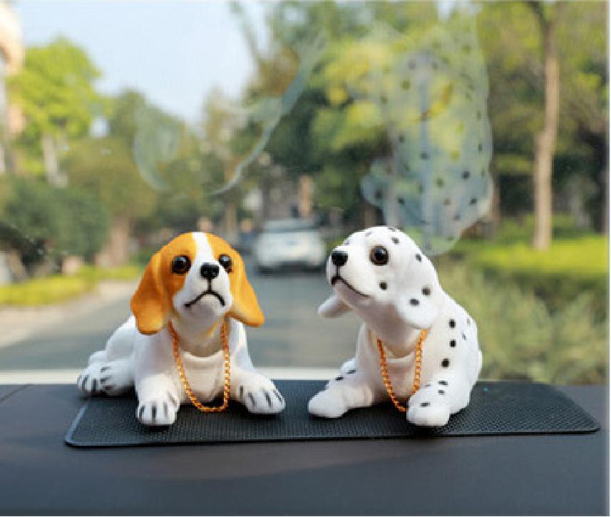 ビーグル+ダルメシアン ノッディングドッグ うなずく犬 オーナメント