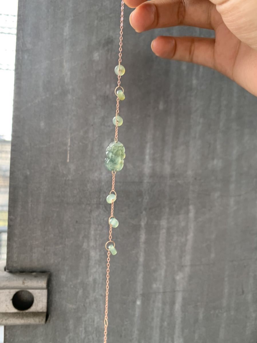 本翡翠ブレスレット 貔貅 グァテマラ産 氷種ヒスイ シルバー 925