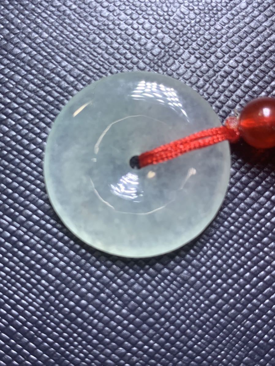 上品】 本翡翠ペンダント 高氷種ヒスイ ミャンマー産 雪花綿 高級