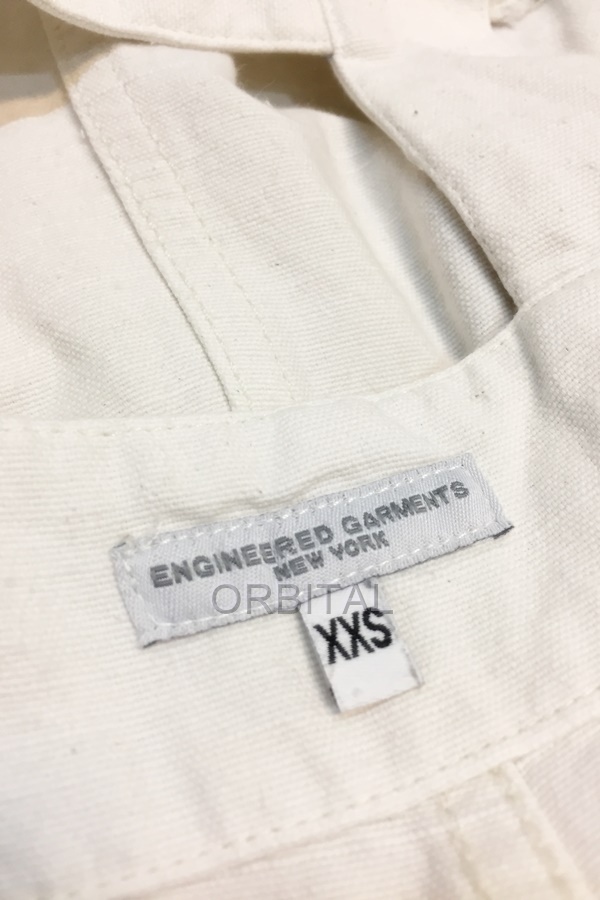 代官山)Engineered Garments エンジニアドガーメンツ OVERALLS Upcycled Denim コットンオーバーオール サイズXXS ナチュラル_画像7
