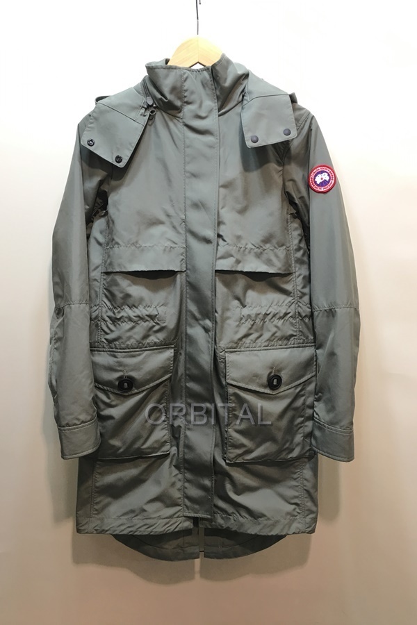 経堂) CANADA GOOSE カナダグース CAVALRY TRENCH トレンチ ウィンドジャケット グリーン レディース XS 定価7.7  国内正規 美品