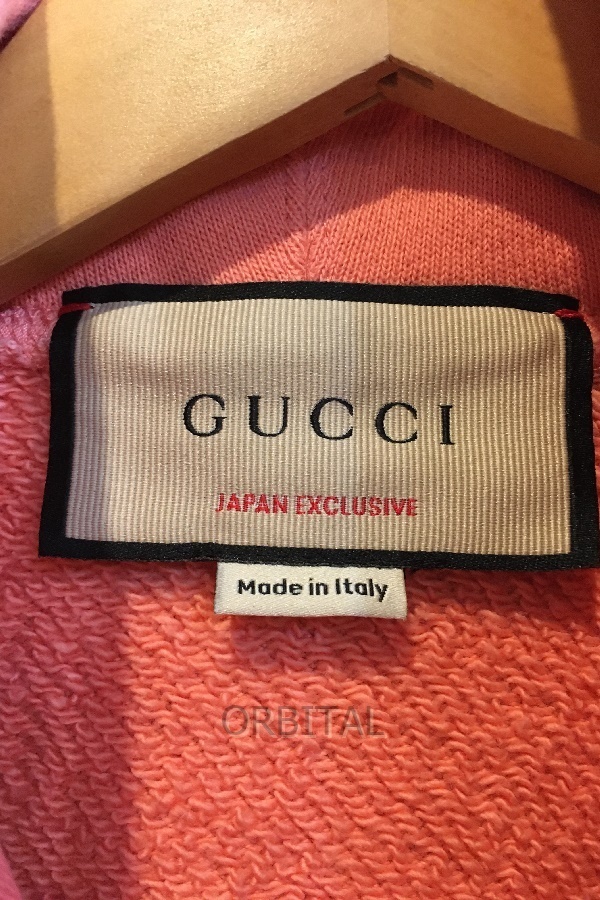 二子玉) GUCCI グッチ × ヒグチユウコ 21-22AW フーディ パーカー プルオーバー ピンク系 メンズ XS 国内正規 直筆サイン入り_画像6