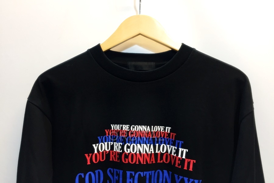 代官山) GOD SELECTION XXX ゴッドセレクション ロゴ ロングスリーブ Tシャツ ブラック M_画像3