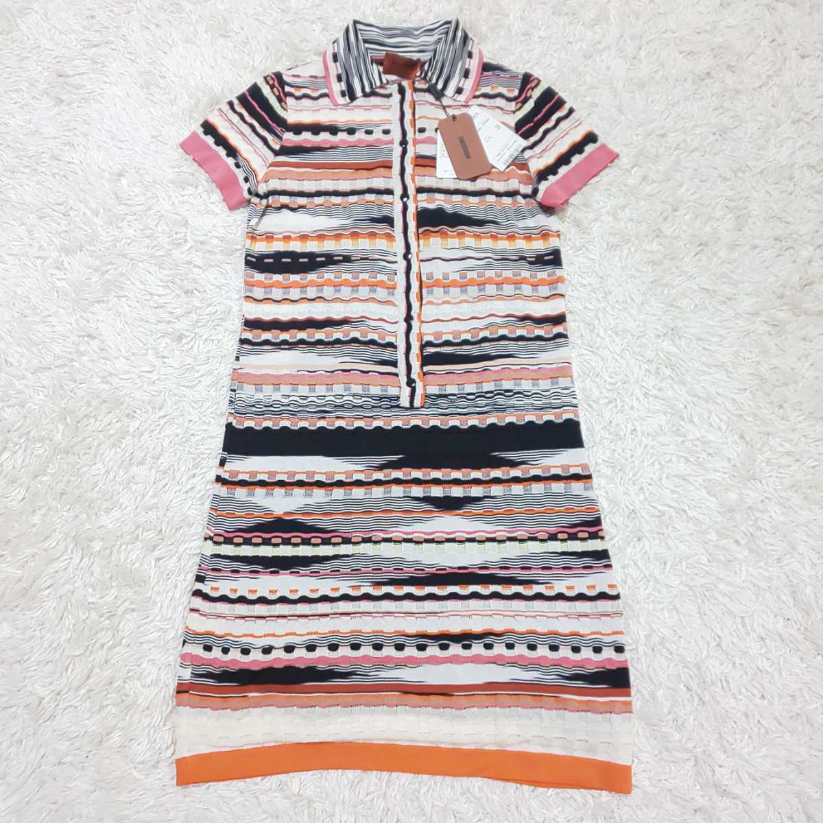 未使用/タグ付/希少】MISSONI ミッソーニ シルクニット シャツ