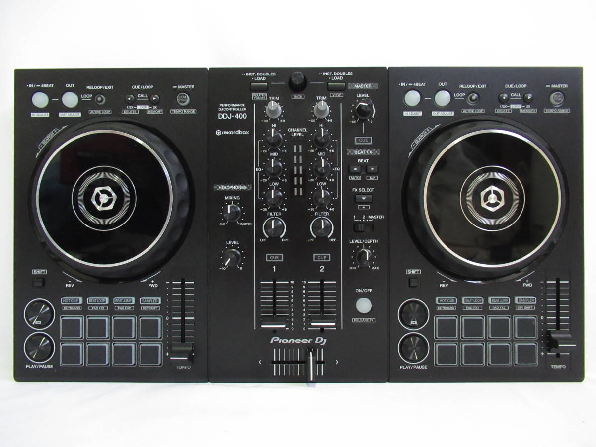 極美品 Pioneer DJ パイオニア DDJ-400 パフォーマンスDJ コントローラー 取説 専用USBケーブル 入力端子 元箱付 本日セール 美品 パイオニア Pioneer DDJ-400 コントローラー DJ機器