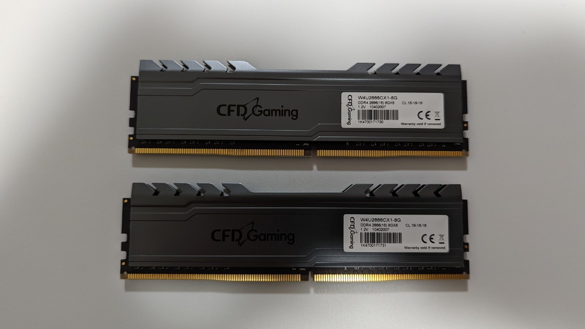 楽天 CFD W4U2666CX1-8G DDR4-2666 デスクトップ用メモリ 8GB 2枚組 Gaming カジュアルゲーマー向け CX1シリーズ CFD W4U2666CX1-8G 2枚入り