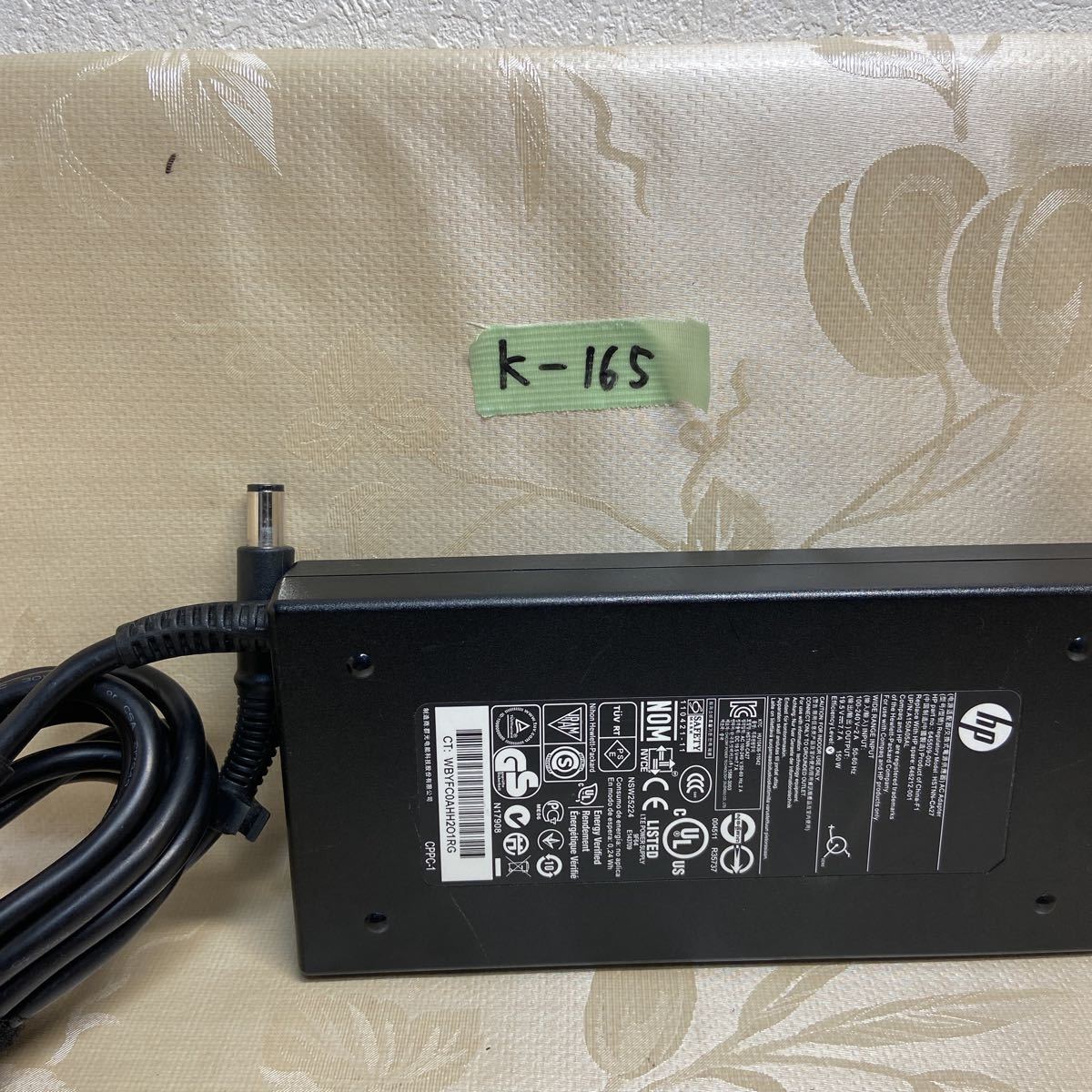 【K-165】〇hp　型：HSTNN-CA27　output：19.5V-7.7A_画像1