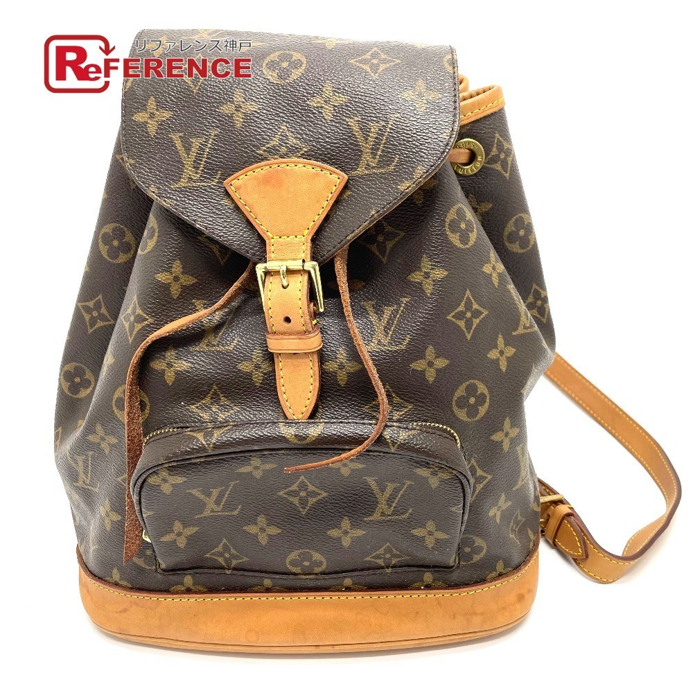 LOUIS VUITTON ルイヴィトン M51136 モノグラム モンスリMM バックパック リュックサック レディース【中古】_画像1